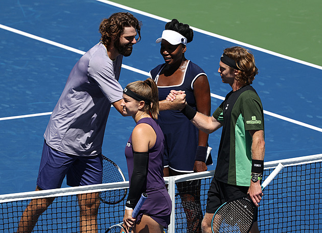 Muchová a Rubljov porazili v prvním kole mixu na US Open Venus W. s Opelkou