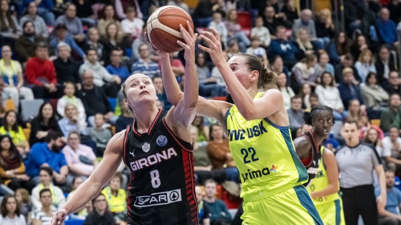 První prohra na cestě za obhajobou evropského titulu. Basketbalistky USK nestačily na Gironu