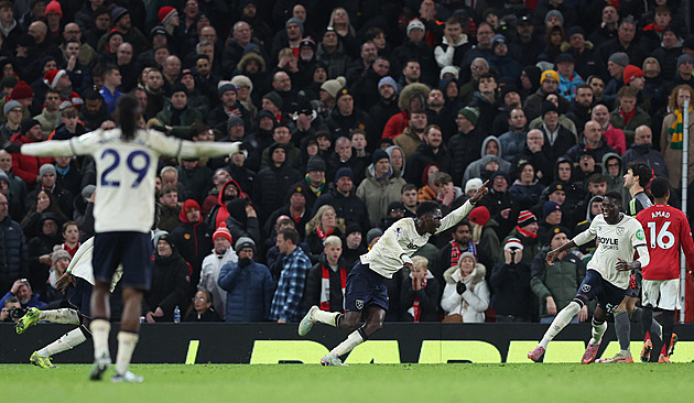 West Ham vydřel remízu na hřišti Manchesteru, Souček hrál skoro celý zápas