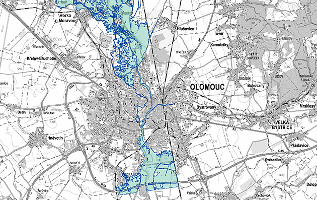 Olomouc v centru řeku zkrotila, rozvodněná Morava by zasáhla periferie