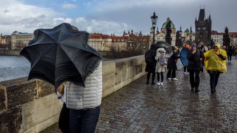 Žene se silný vítr a déšť, může lámat větve. MAPA ukazuje, kde živly udeří nejvíc