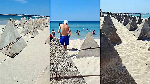 Na plážích Krymu „vyrostly“ dračí zuby. Ruští turisté se nestačili divit